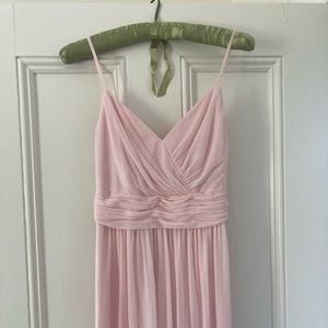 David’s Bridal Dress Size 0 petal long mesh neck spa